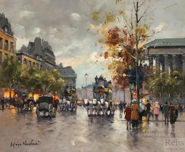 París Painting - Autobús AB en la plaza de la Madeleine París